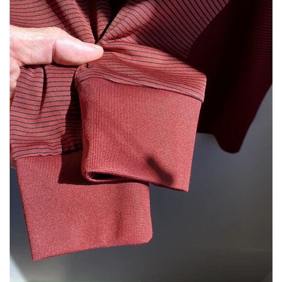 Harley Davidson Houston Mancuso Orange Black Striped Long‎ Sleeved Polo Shirt M - Picture 8 of 11